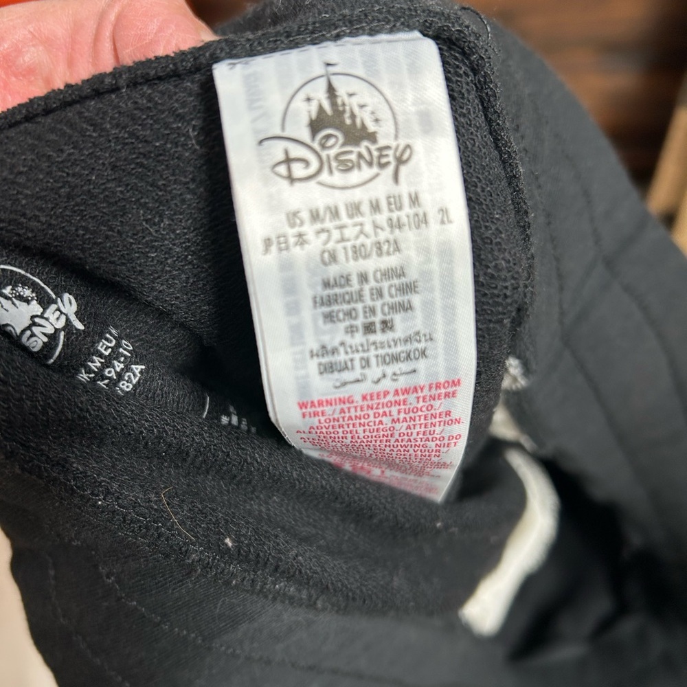 Disney Black and White Character Joggers with Red Accents - Picture 4 of 4
